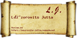 Lázorovits Jutta névjegykártya